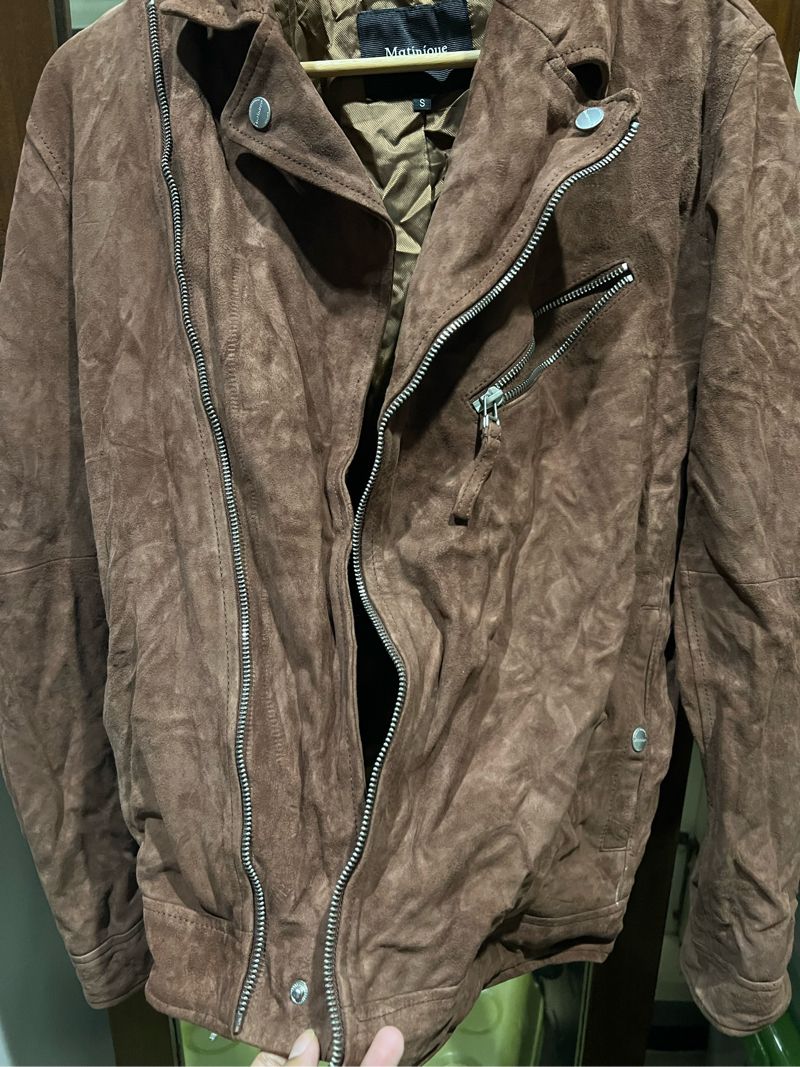 Martinique Brown Suede Leather Jacket, foto 2