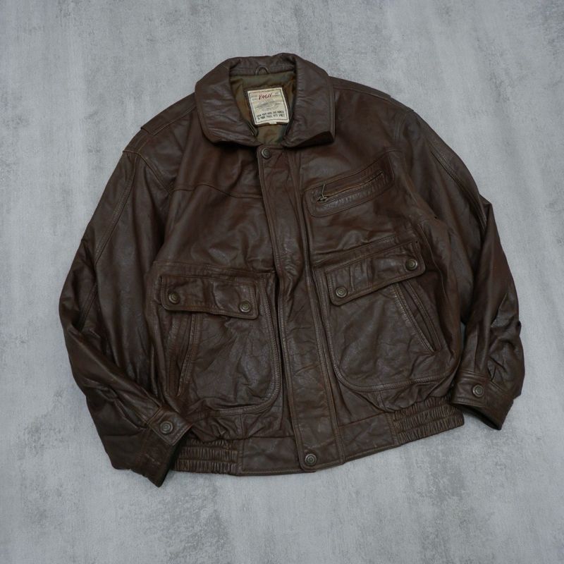 VINTAGE VNESS FLIGHT LEATHER JACKET, foto 3