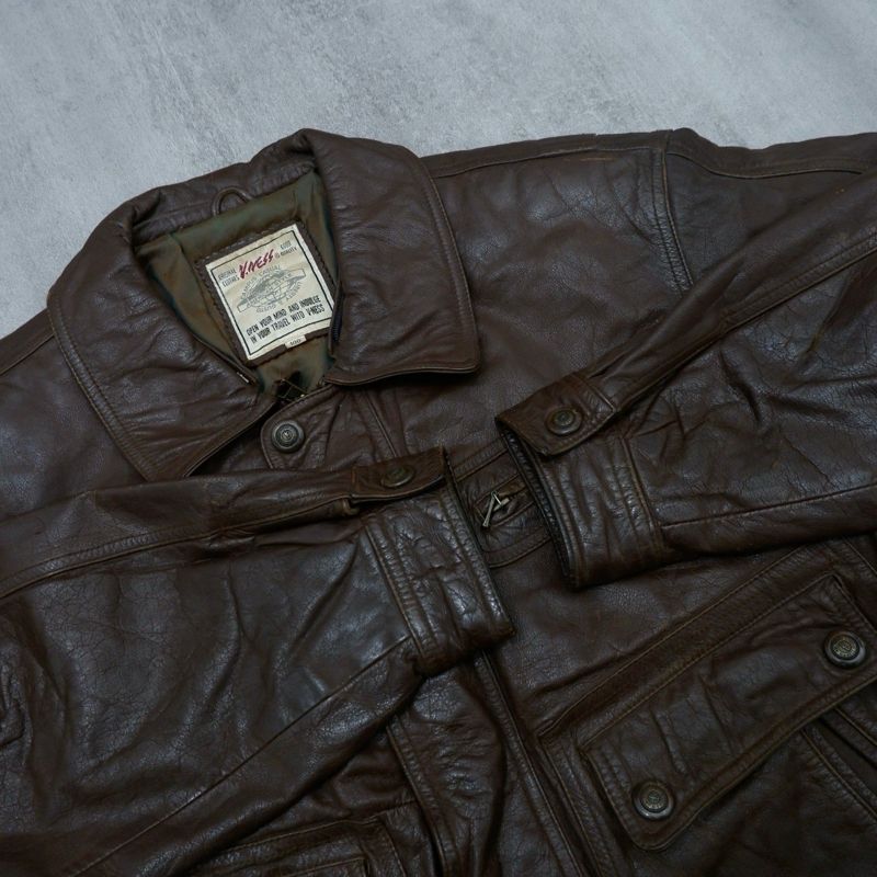VINTAGE VNESS FLIGHT LEATHER JACKET, foto 8