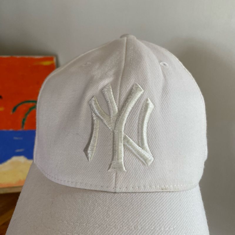 Topi Cap MLB Adjustable NY New York Full White Putih, foto 3