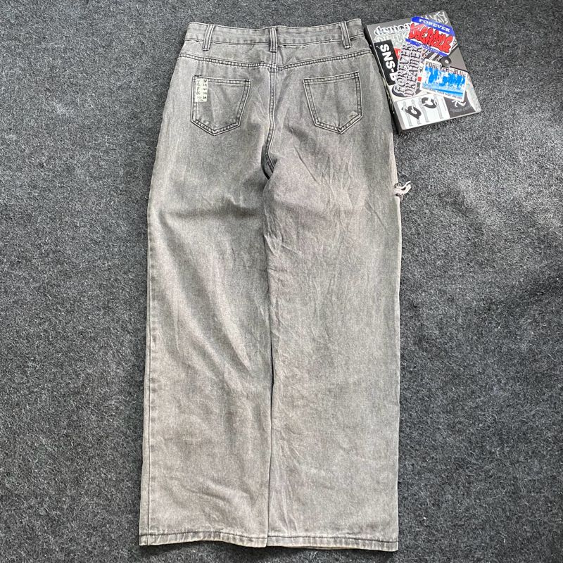 BAGGY JEANS RIPPED GREY, foto 7