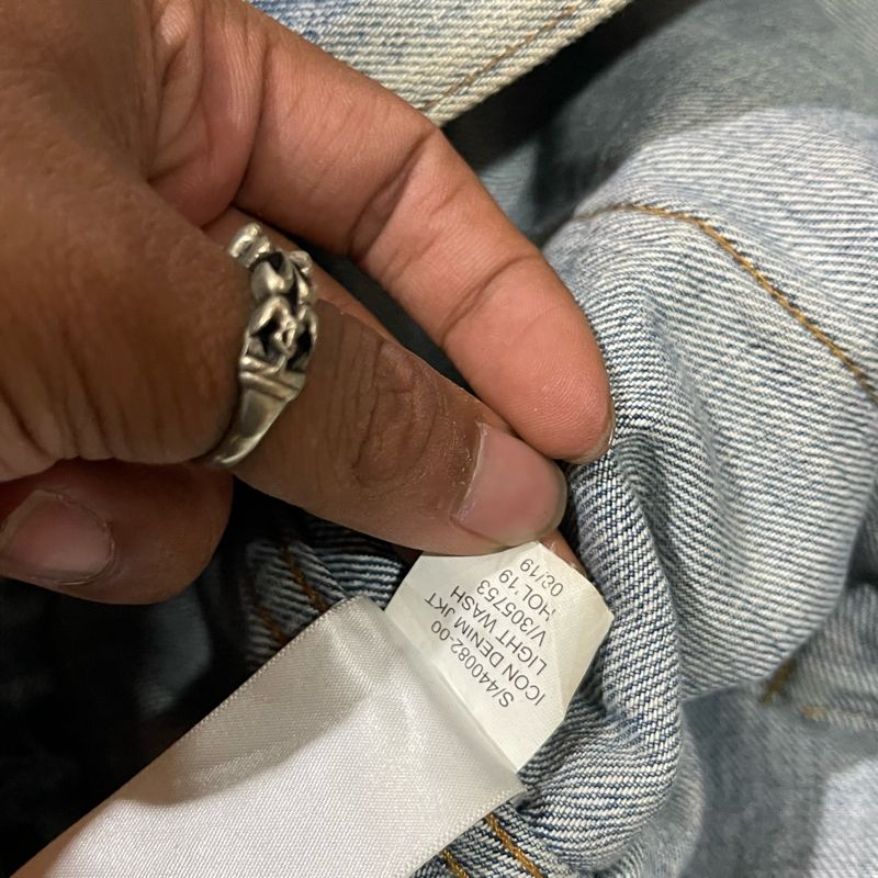 GAP Blue Washed Denim Trucker Jacket, foto 7