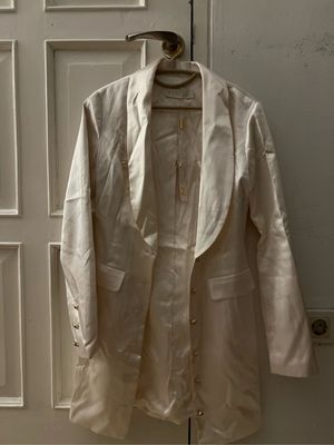 Meshki Cream Satin Blazer