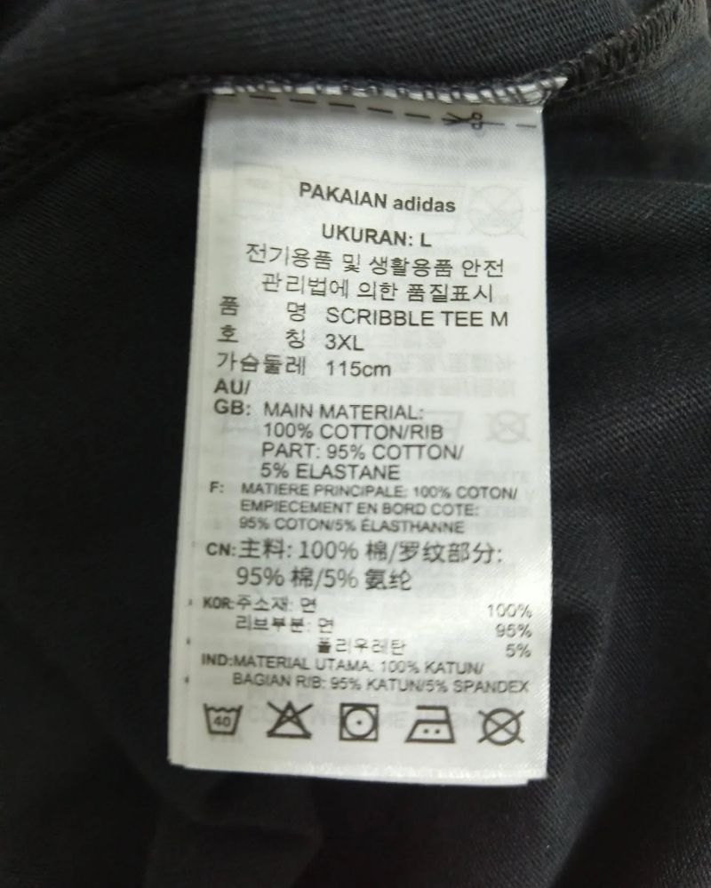 Kaos Adidas Scribble Original L fit XL, foto 6