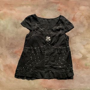Goth Sleeveless Blouse not Fairycore Coquette Grunge