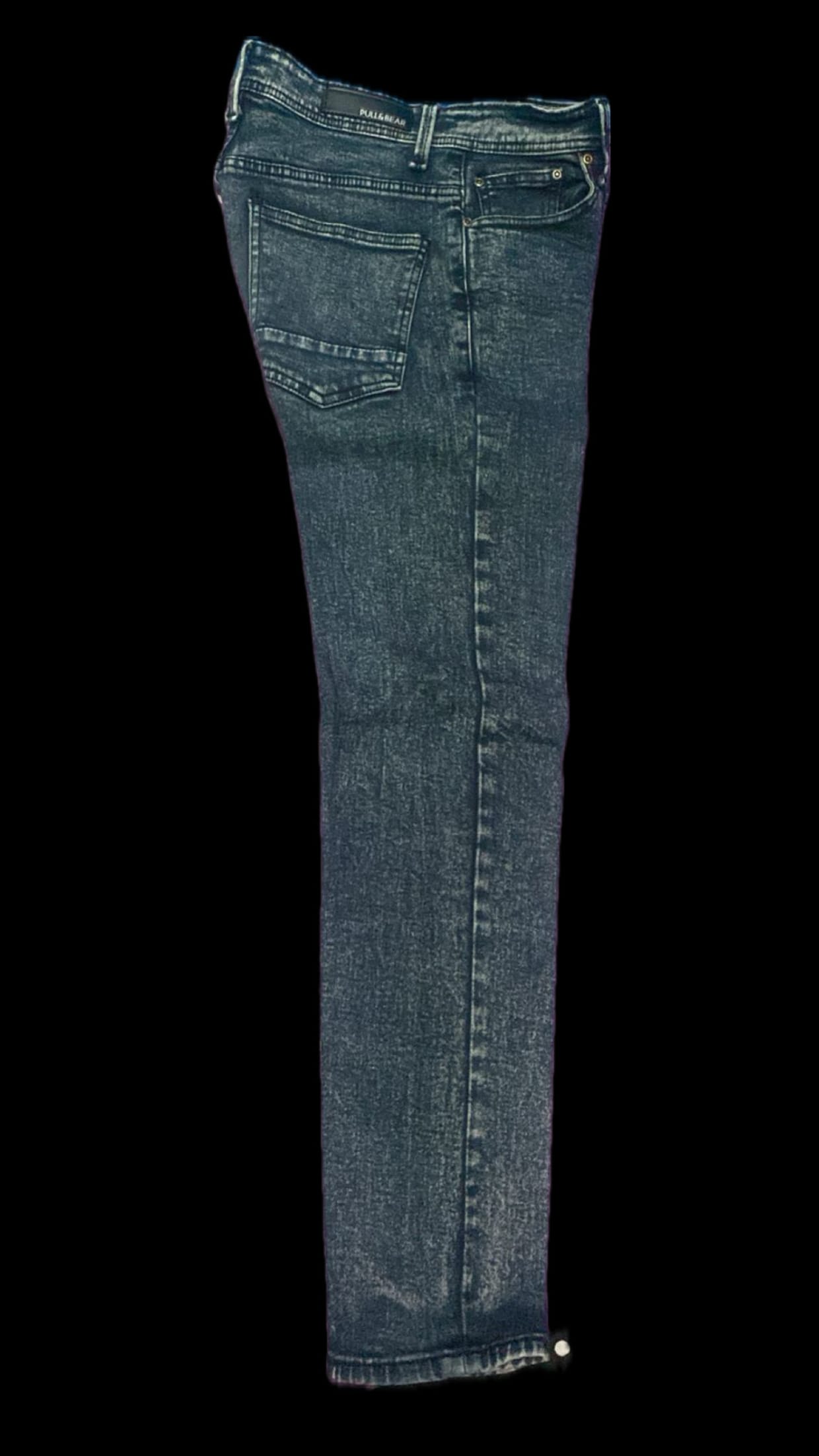 Pull & Bear Biker Casual Jeans Pria navy