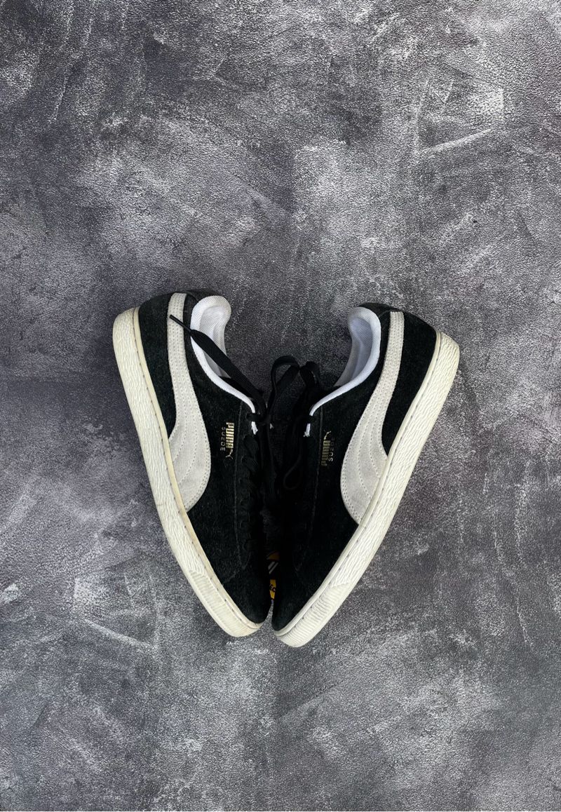 Sepatu Puma Suede Black White, foto 2