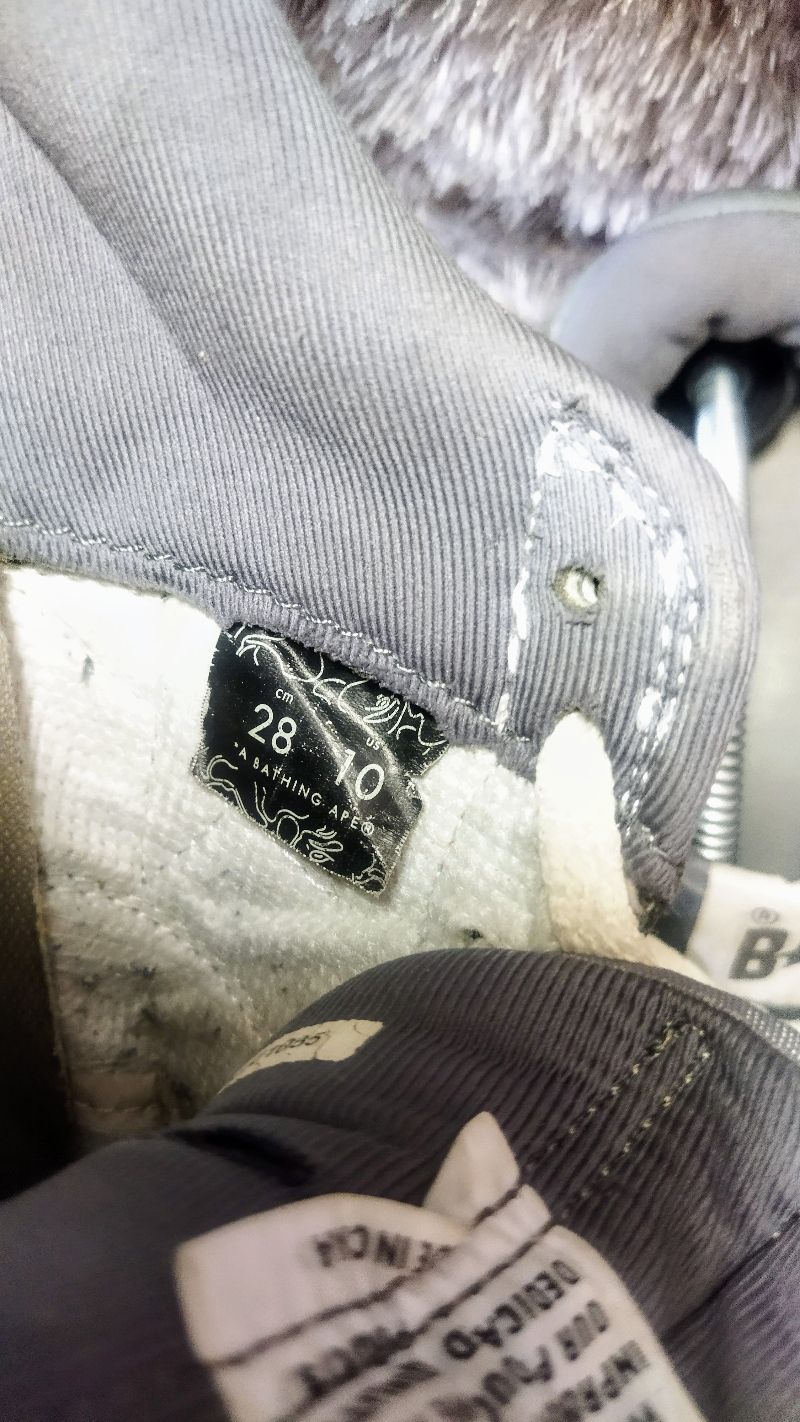 A Bathing Ape Casual Sneakers Pria black gray, foto 4
