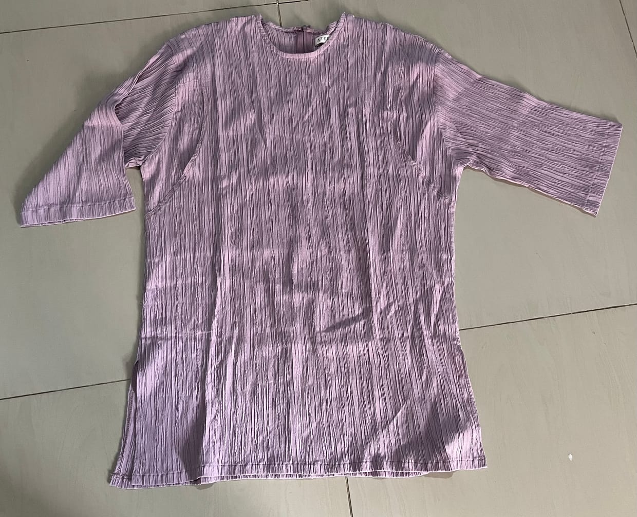 Muslim Reworked Shirt Wanita purple
