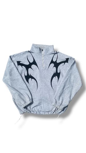 Half Zip Grey Y2K