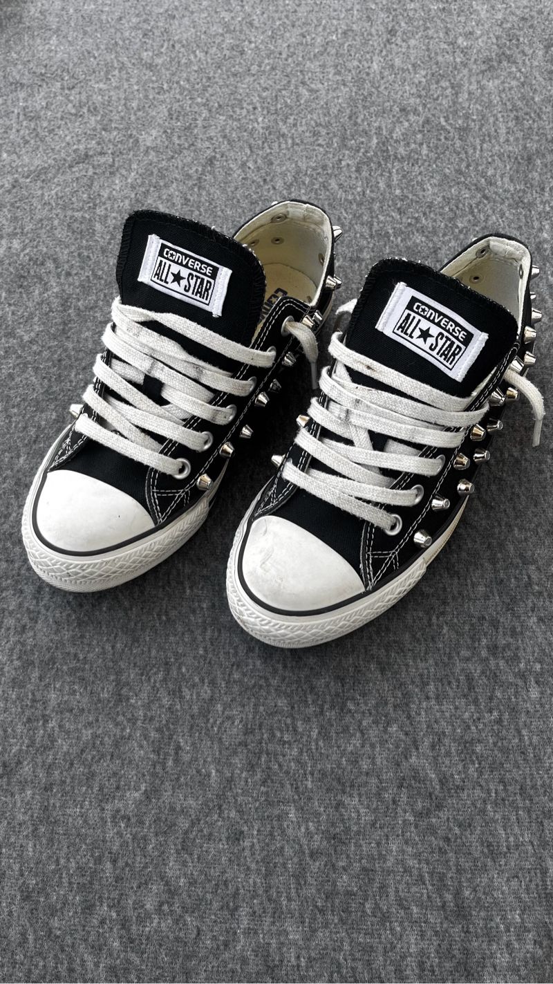 Converse Grunge Emo Sneakers Pria white black, foto 7