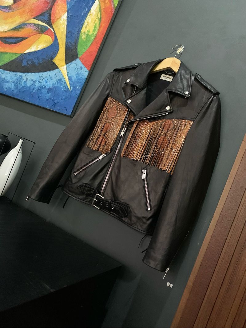 Saint Laurent Paris Spring Summer 2016 Leather Jacket, foto 2