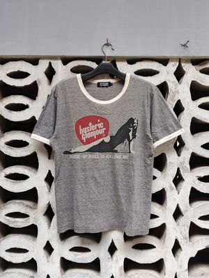 Hysteric Glamour Streetwear Y2K T-shirt Pria gray