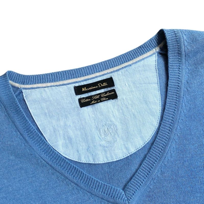 Massimo Dutti cotton silk cashmere lightweight v neck, foto 4
