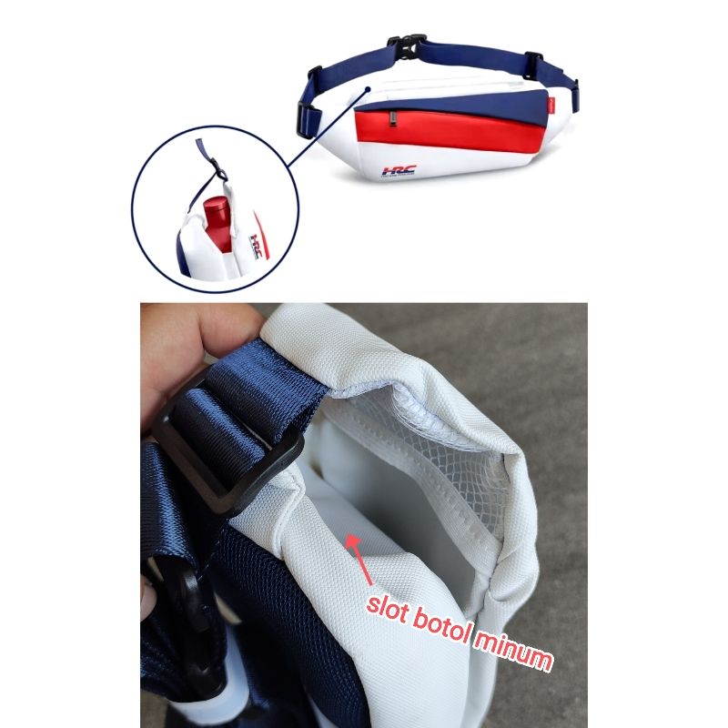 Biker Bag Pria white red, foto 8