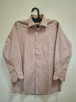 ALISAN Kemeja Panjang Cream/Cokelat Muda