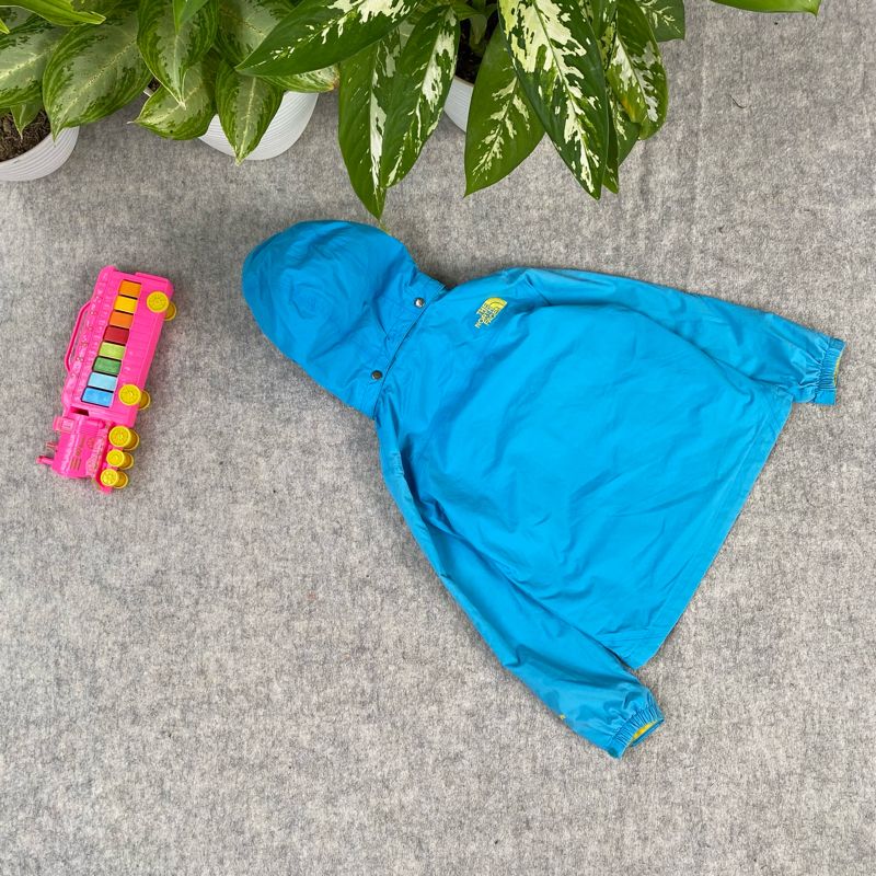 Jacket outdoor anak the north face biru muda cakep, foto 8