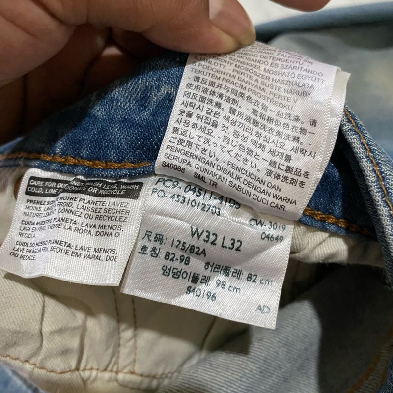 Levis Big E 511 Blau Slim Fit Jeans, foto 8