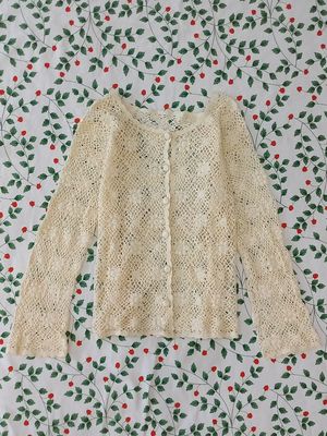 Cardigan Rajut Floral