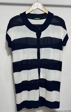 Cardigan stripe rajut