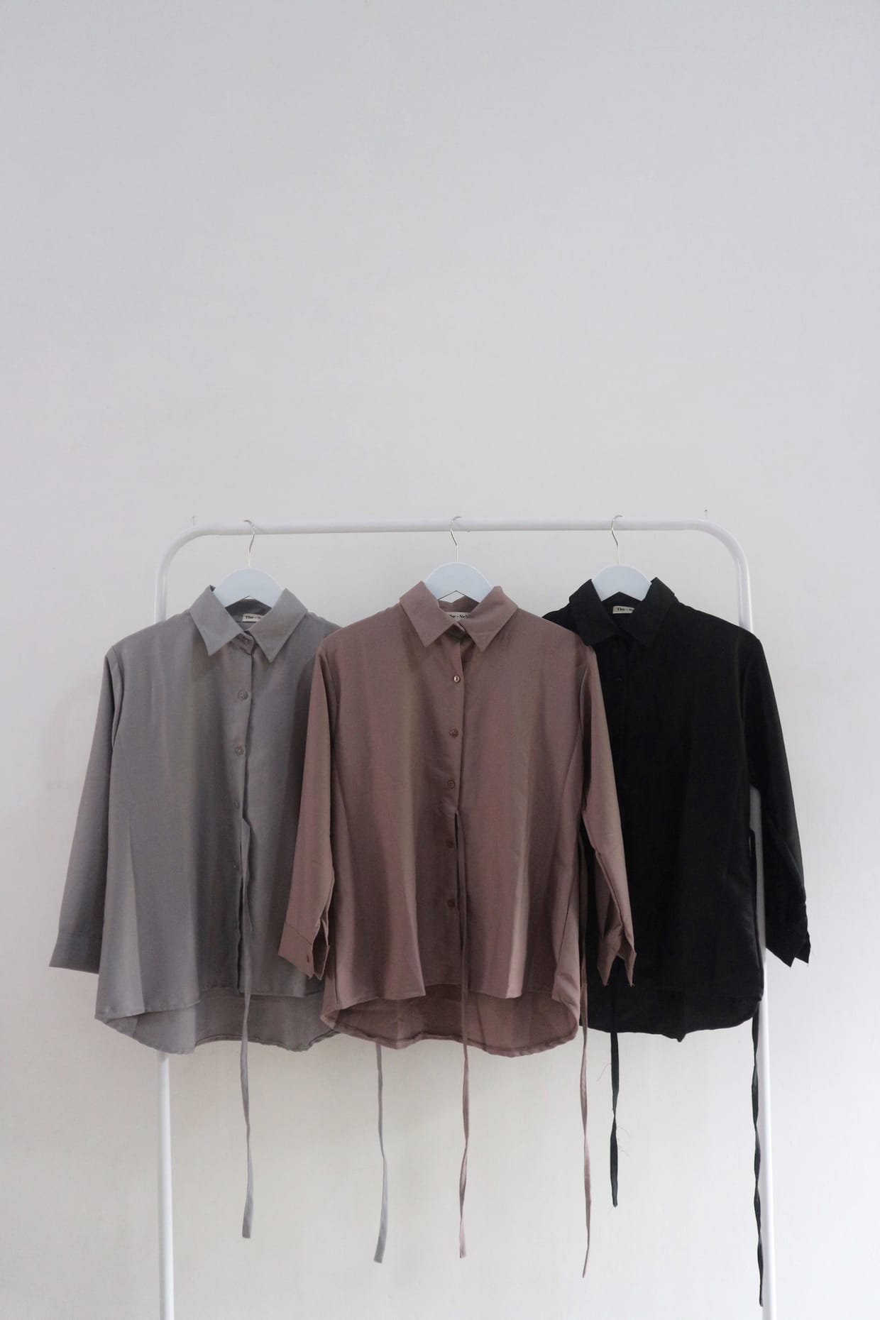 Casual Blouse Wanita pink gray, foto 4