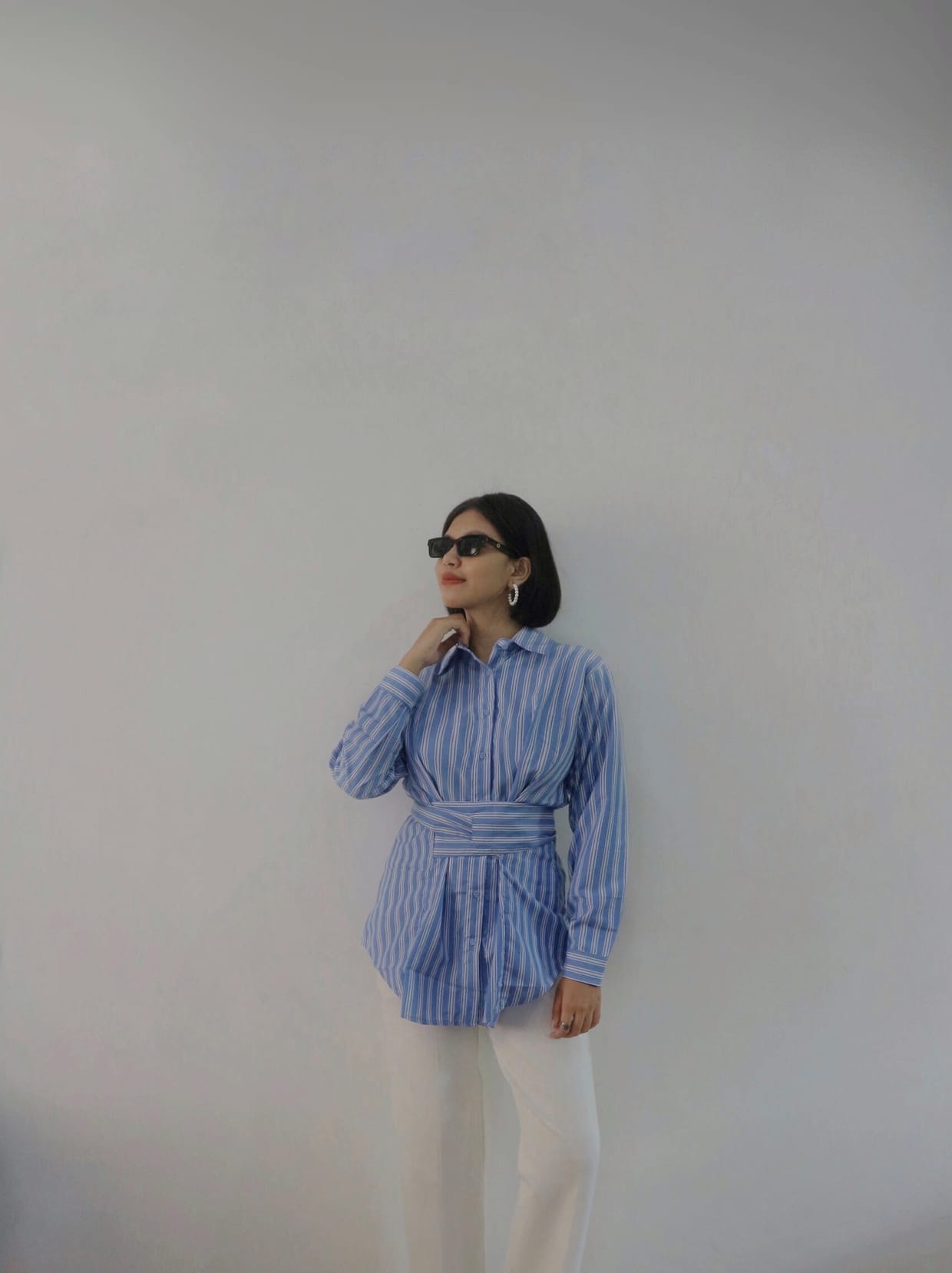 Muslim Shirt Wanita black blue