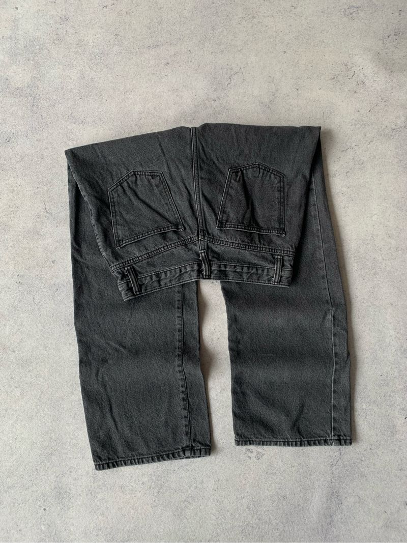 KOREAN BAGGY JEANS DARK GREY, foto 5