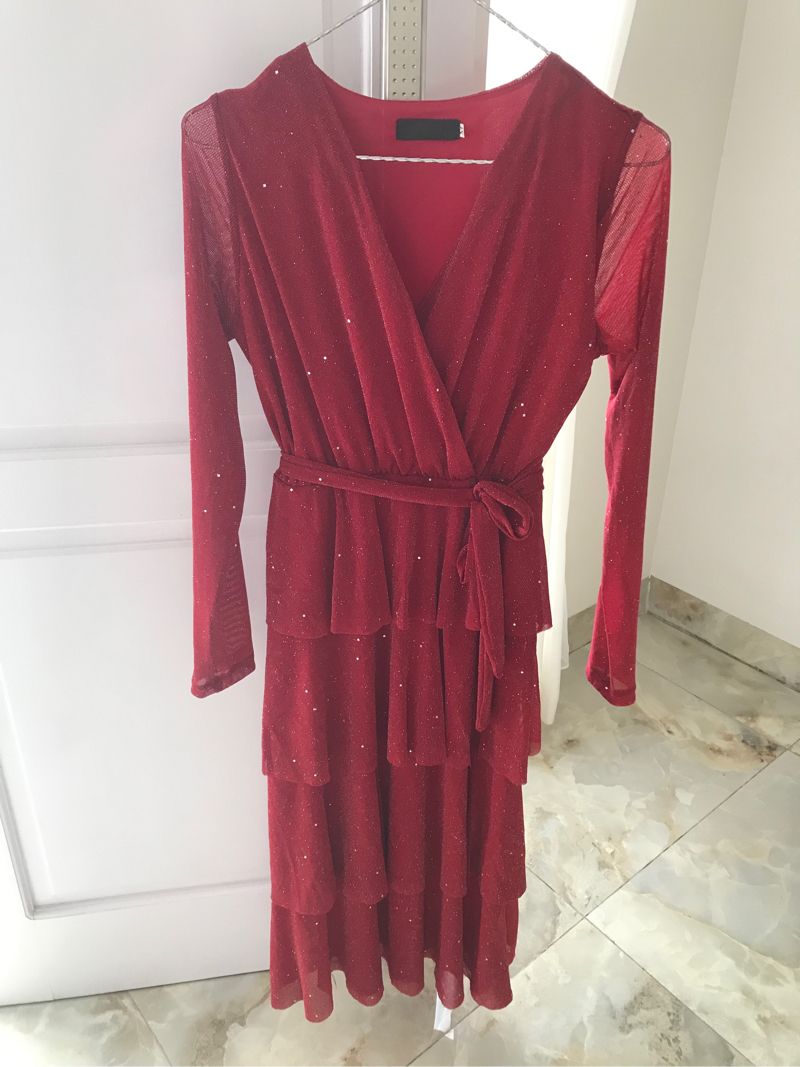 DRESS MAROON IMPORT, foto 2