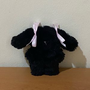 Black bunny plush Keychain handmade
