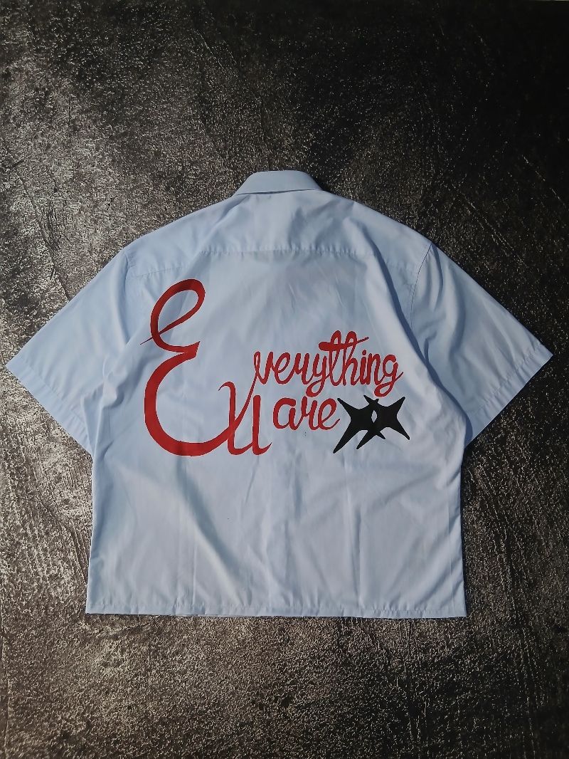 HANDPAINT KEMEJA BOXY HINDIA - EVERYTHING U ARE, foto 6