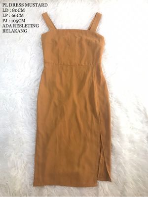 PRELOVED DRESS MUSTARD CANTIK MURAH