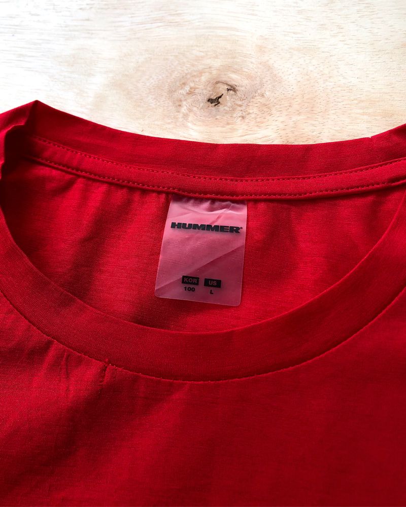 Biker Casual T-shirt Pria red, foto 3