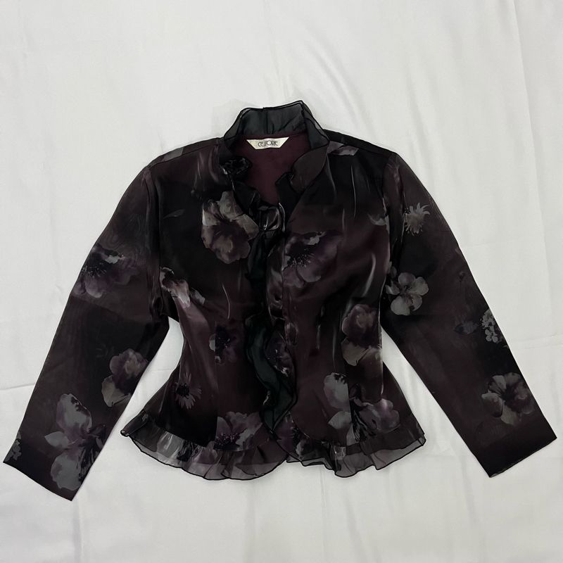 floral silky shirt, foto 2