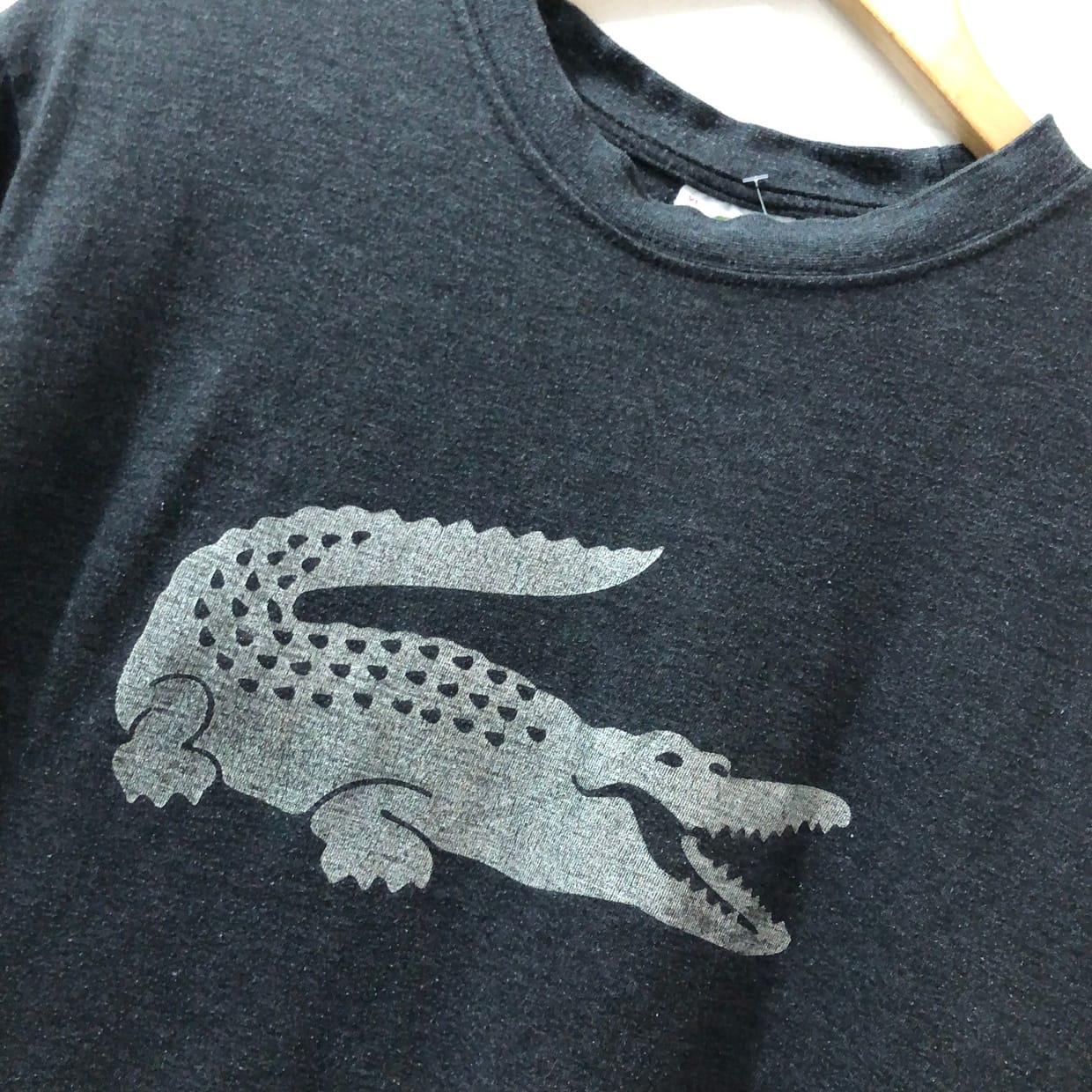 Lacoste Casual T-shirt Pria gray, foto 2