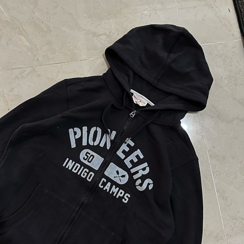 Zipper hoodie indigo beng, foto 3