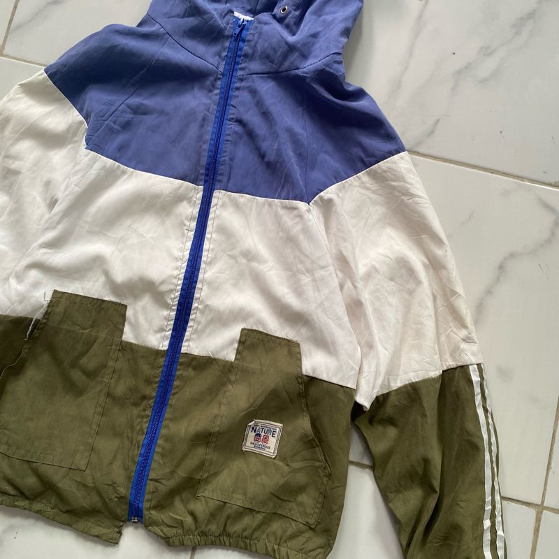 Casual Windbreaker Pria green white, foto 2