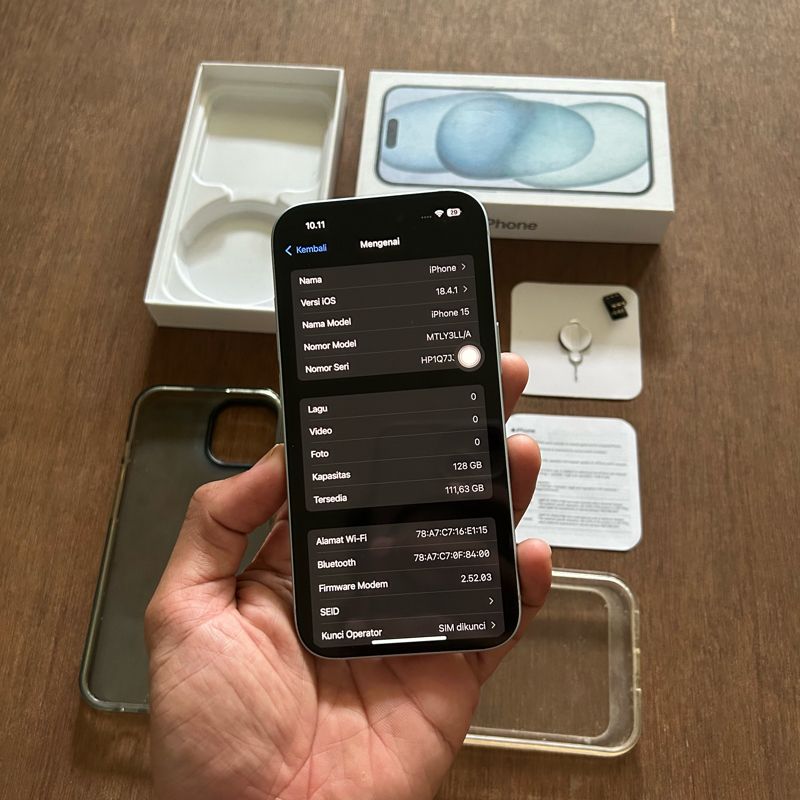Iphone 15 Blue 128GB RSIM Setting, foto 4