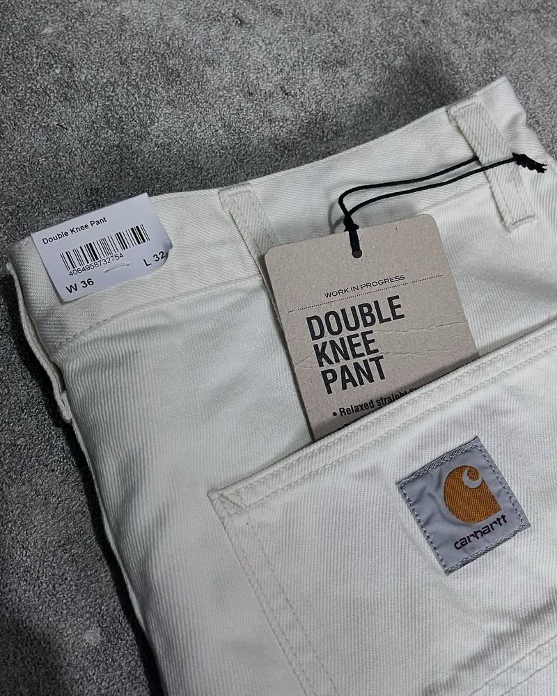 Carhartt  WIP Double Knee White Pants, foto 6