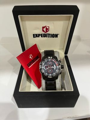 JAM TANGAN PRIA EXPEDITION E 6084 / E6084 SILVER RING BLACK