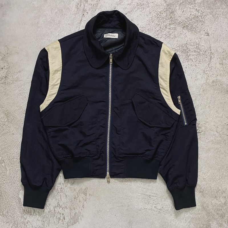 Partimento MA-1 Bomber Varsity Double Zipper Boxy Fit Jacket - Preloved