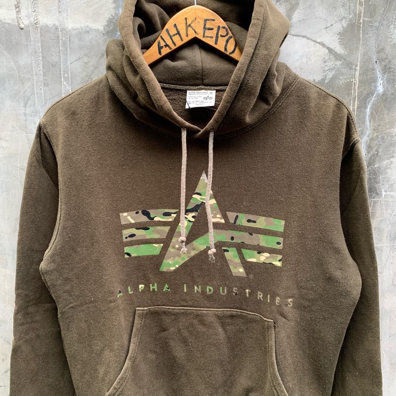 Hoodie Alpha Industries Big Logo Camo Second, foto 2