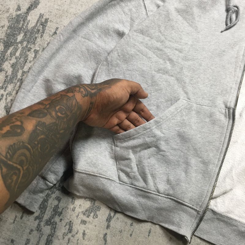Oversized Boxy Zip Hoodie Ecru Standard, foto 5