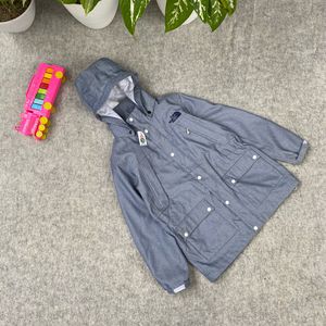 Jacket outdoor parka the north face hyvent abu denim anak