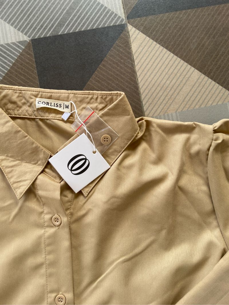Kemeja coklat croptop, foto 2
