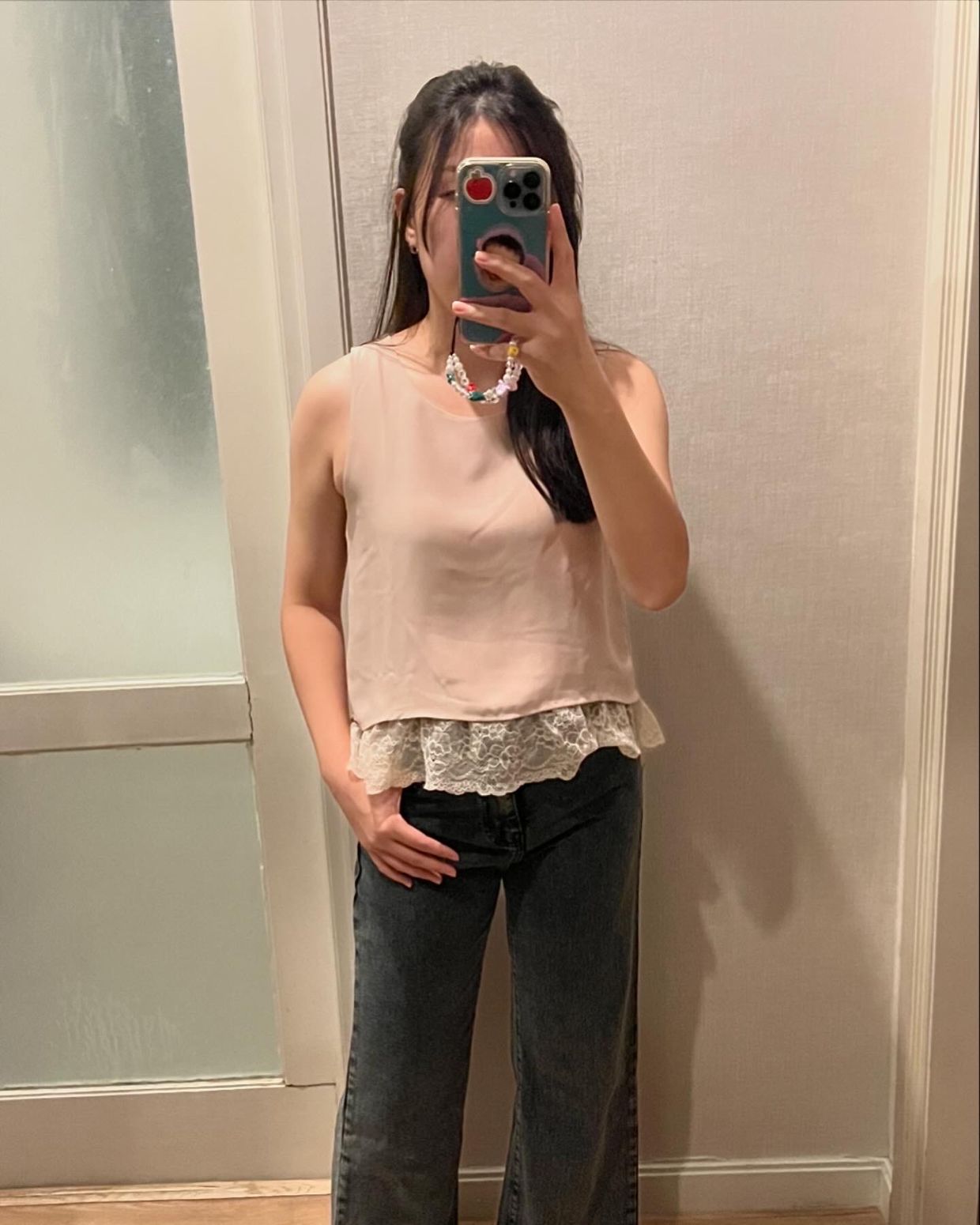 ZARA Casual Blouse Wanita pink cream
