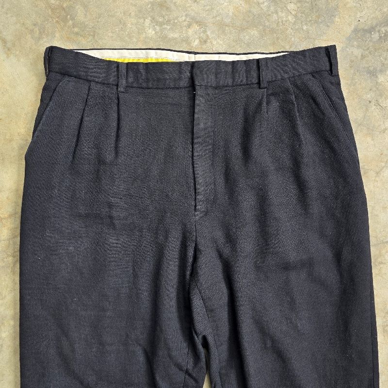 Celana wool tekstur black casual, foto 2