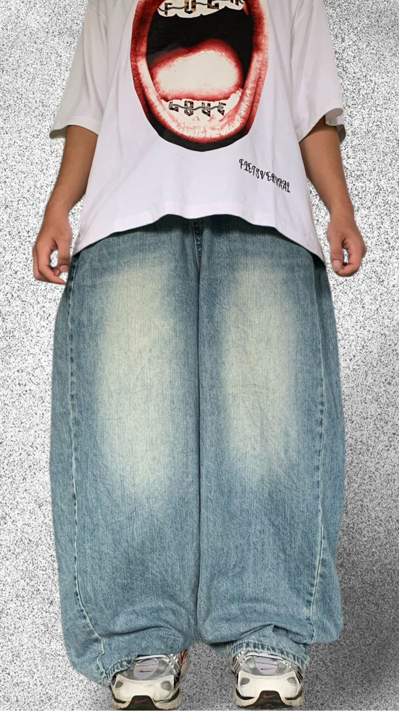 Blue Wash Baggy Jeans, foto 5