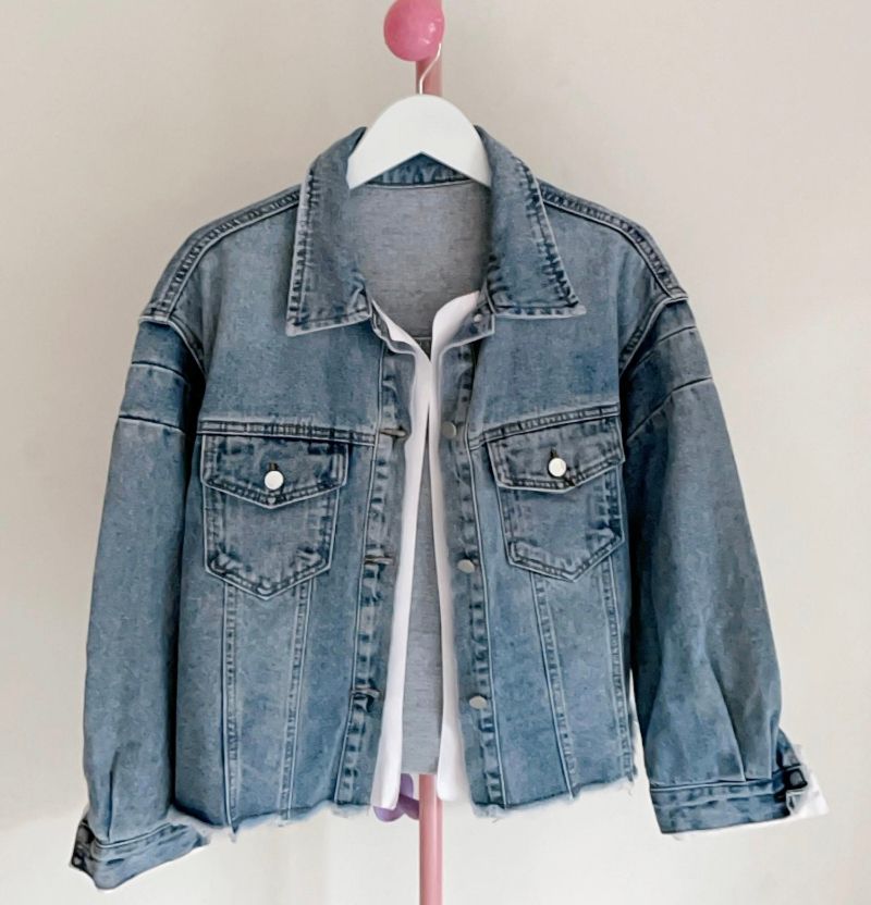 Jaket Jeans List White Cotton, foto 7