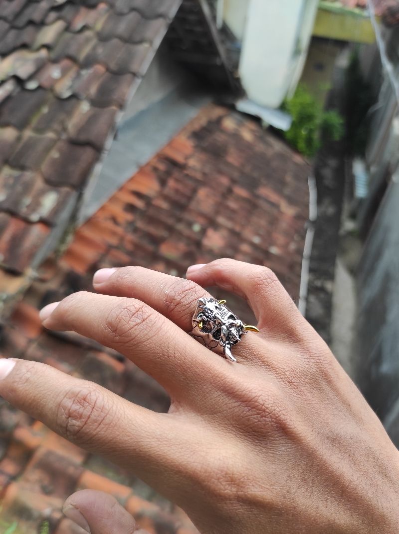 vintage ringskull cincin, foto 3