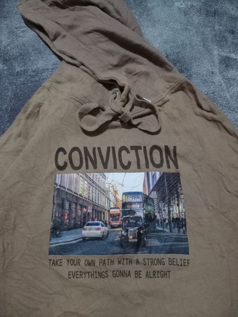 Hoodie second thrift Conviction branded, foto 2